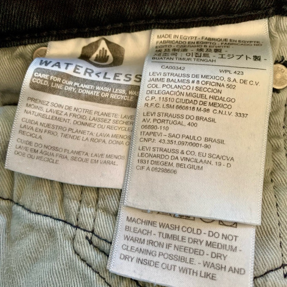 LN MEN’S 511 PREMIUM LEVI JEANS. SLIM FIT, DARK WASH. - Picture 7 of 8